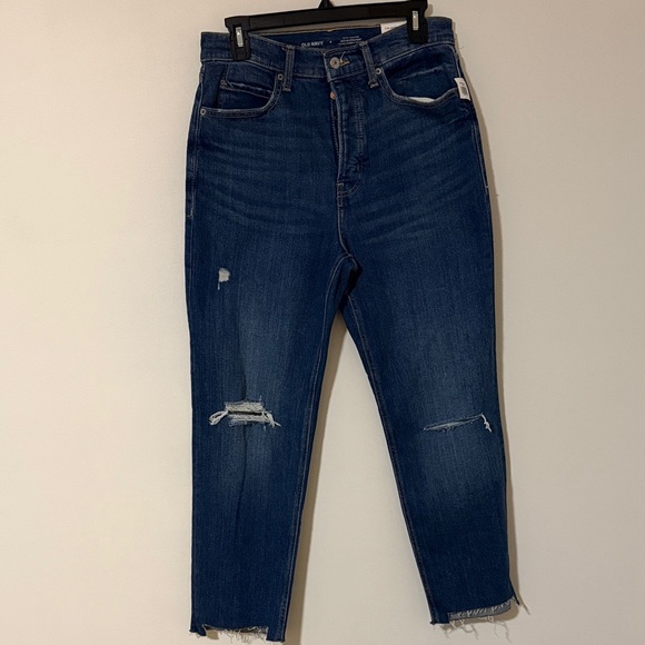 Old Navy Denim - Old Navy Dark Blue Cropped Jeans